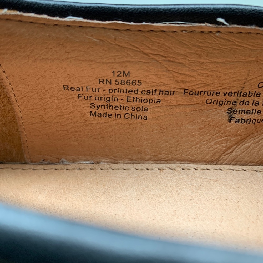 Halogen size 12 loafers made from real calf hair - Picture 3 of 7